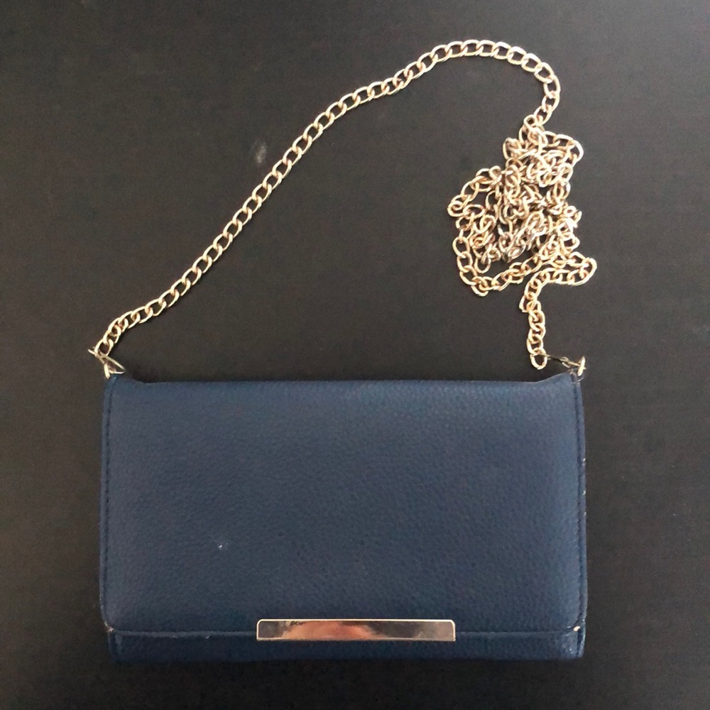 Cross Body Blue Leather